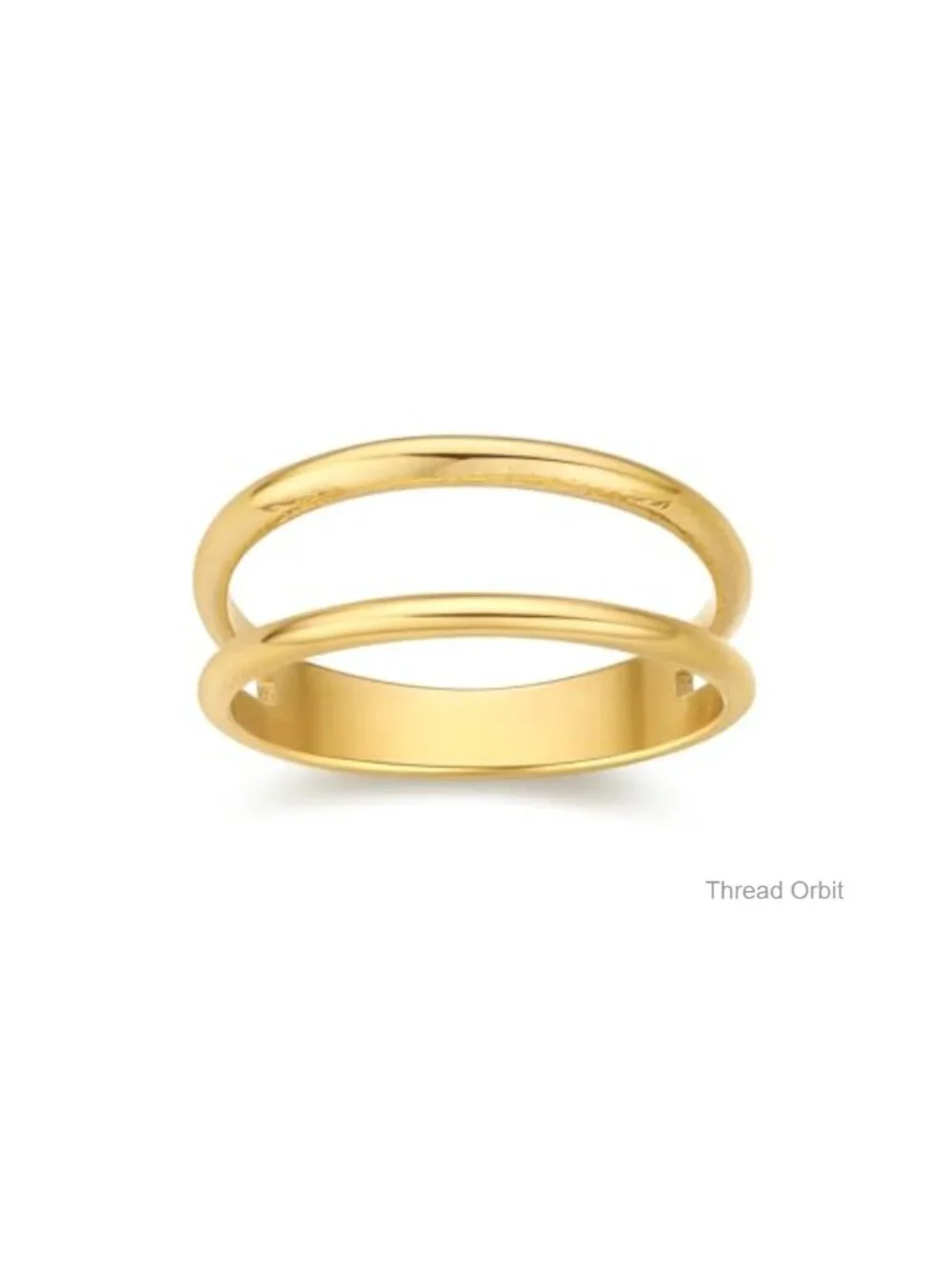 14K Gold Stacking Rings Double Band Dainty Chunky Fashion Ring